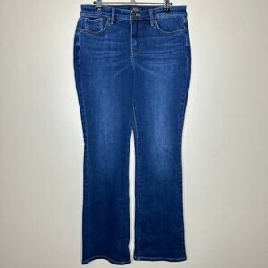 NYDJ Barbara Bootcut Jeans Medium Wash Mid Rise Stretch Lift Tuck Slimming Sz 10